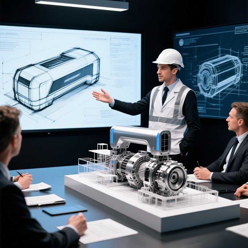 Designer Showing Prototype Engineering