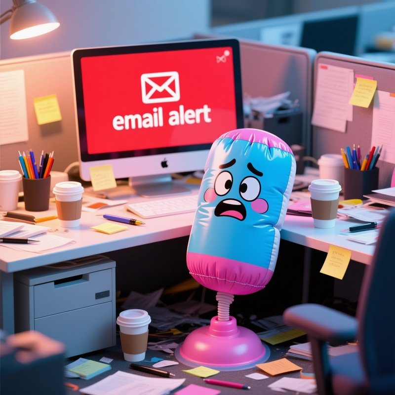 Desktop Punching Bag Email Annoyance