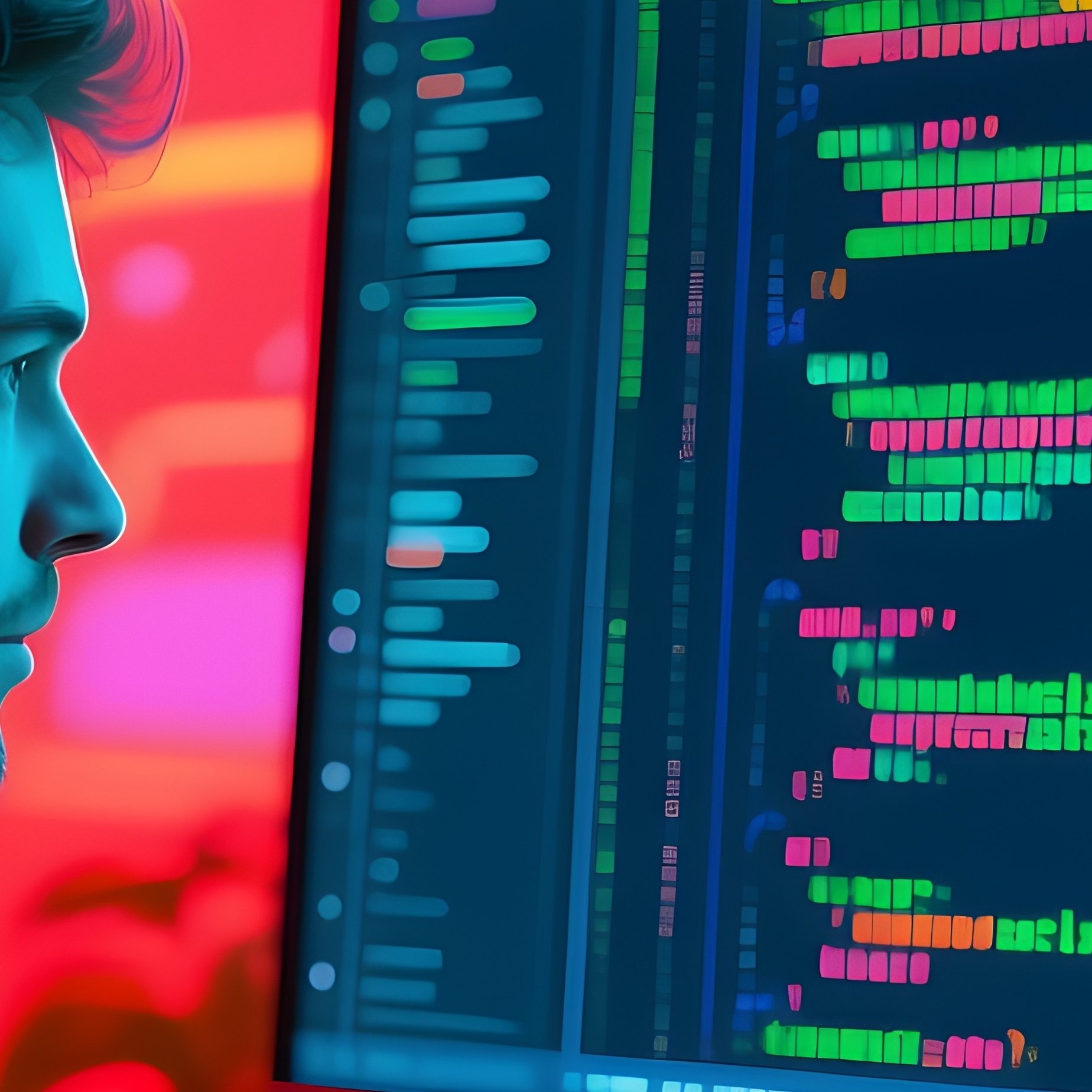 Developer Compiling Code Large Screen Digital Art - Full Resolution Quality Preview