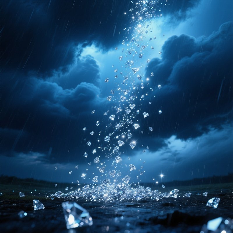 Diamond Rain Surreal Concept Shot