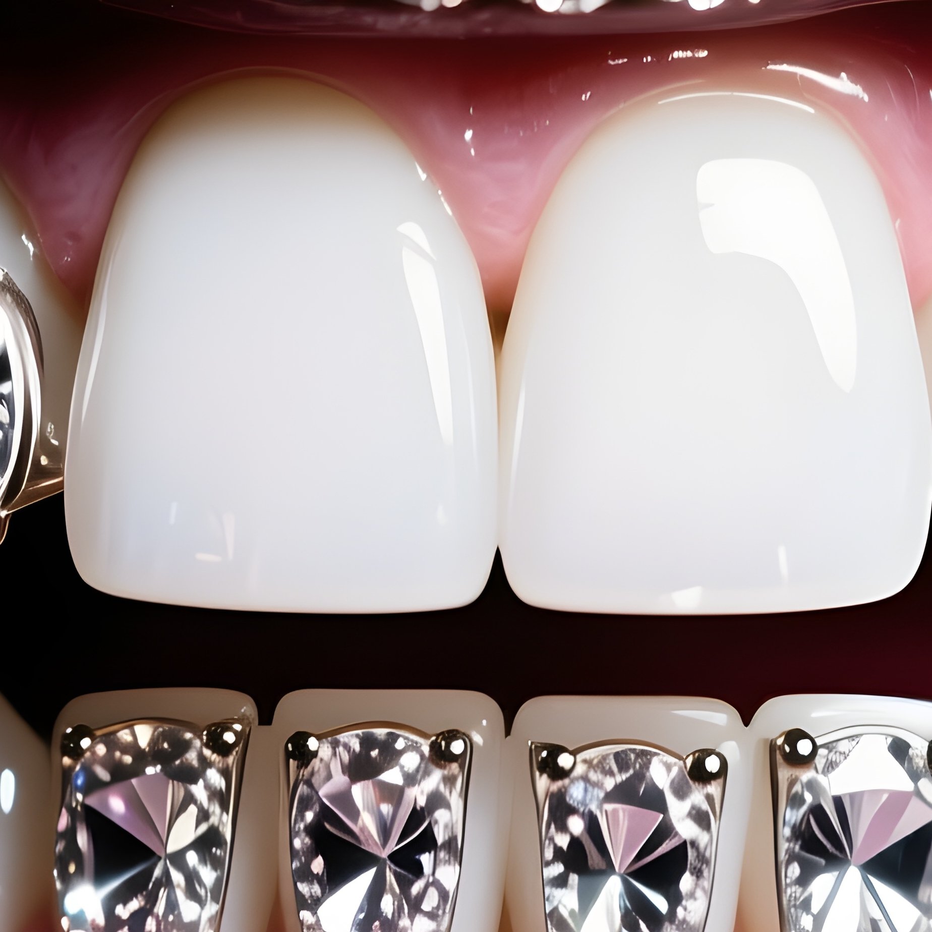 Diamond Teeth Grill Close Up - Full Resolution Quality Preview