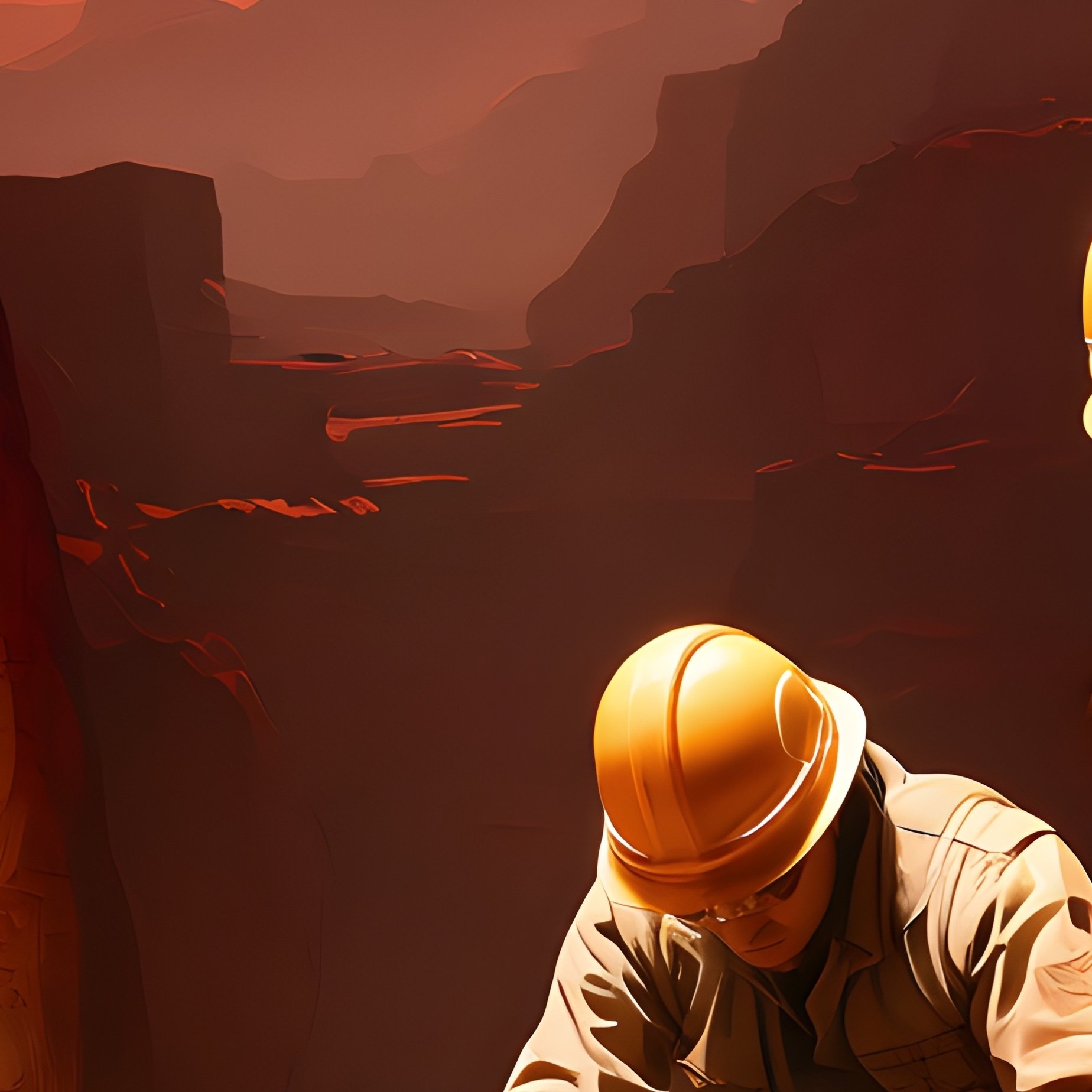 Digital Archaeologists Examining Old Ruins - Full Resolution Quality Preview