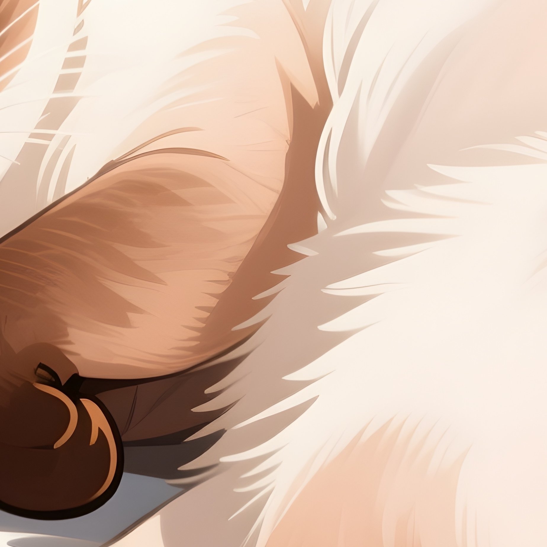 Digital Art Cat Balinese Laying Side Paws Curl - Full Resolution Quality Preview