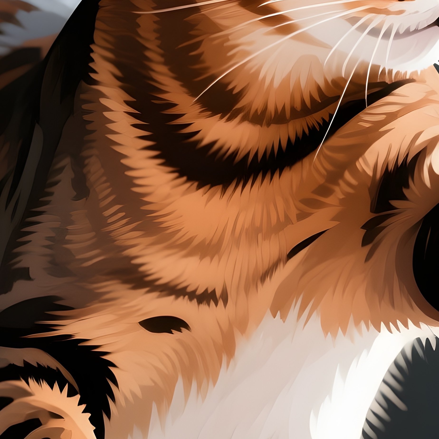 Digital Art Cat Ocicat Batting At Something With One Paw - Full Resolution Quality Preview