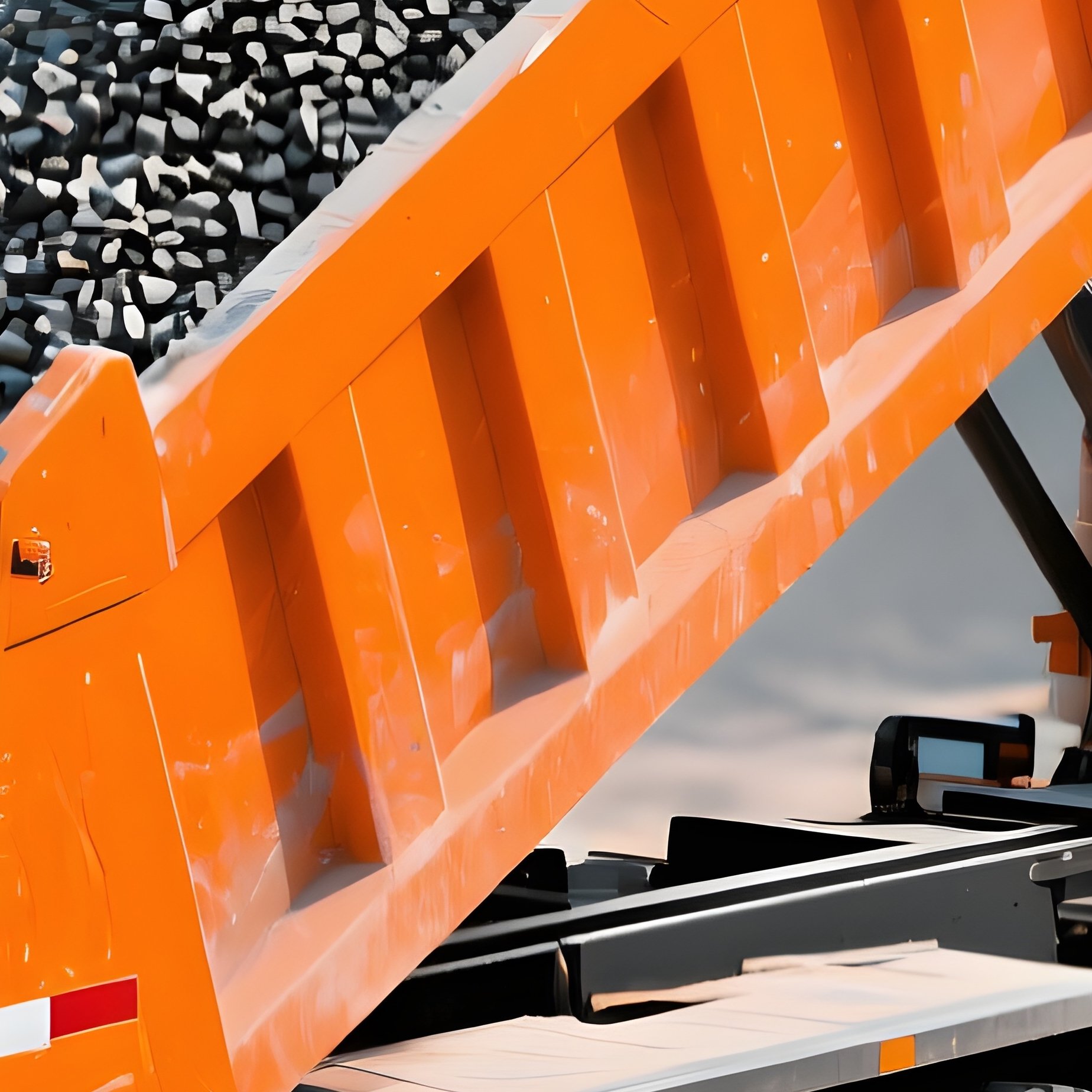 Digital Art Dump Truck Unloading Gravel Construction Pit - Full Resolution Quality Preview