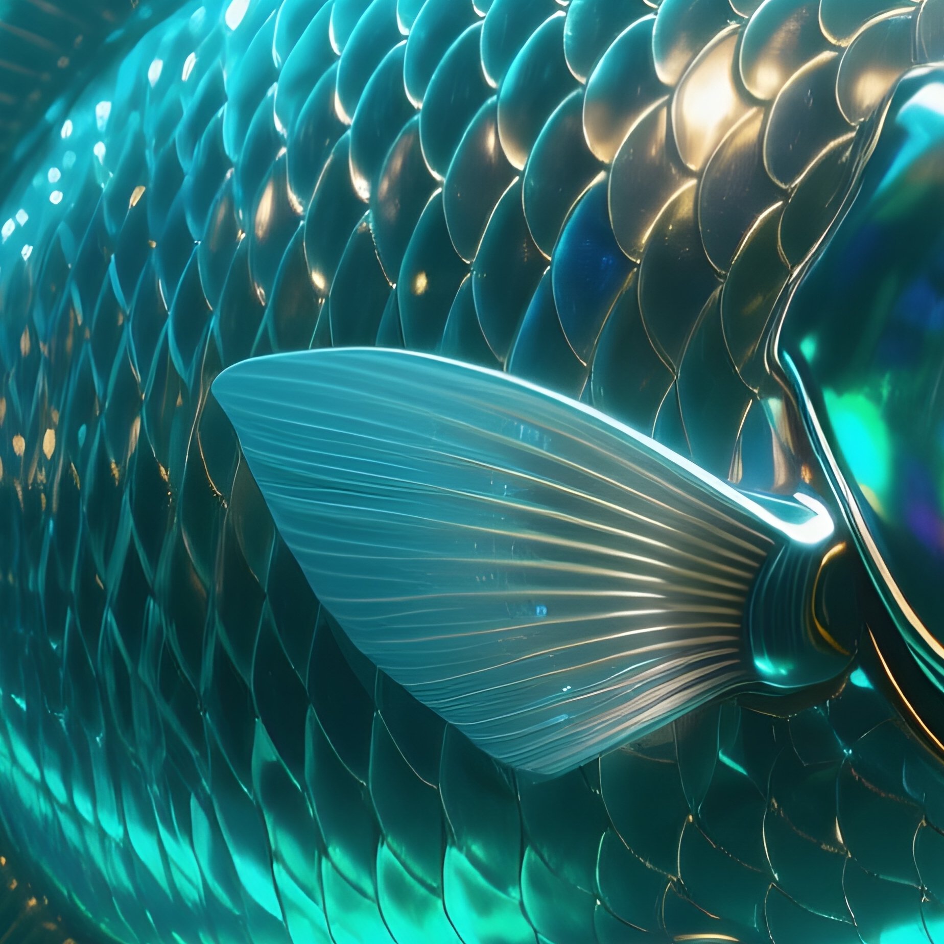 Digital Art Molly Fish Grazing On Algae - Full Resolution Quality Preview