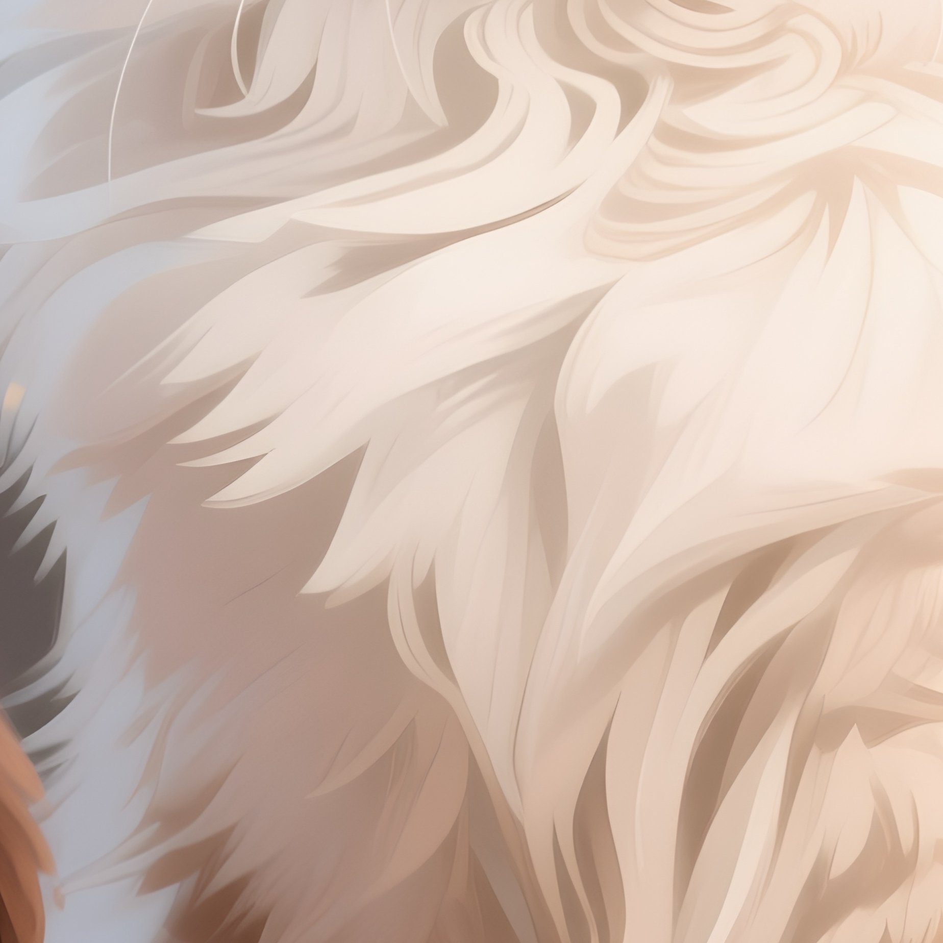 Digital Art Persian Cat Sitting With Tail Wrapped Around Paws - Full Resolution Quality Preview