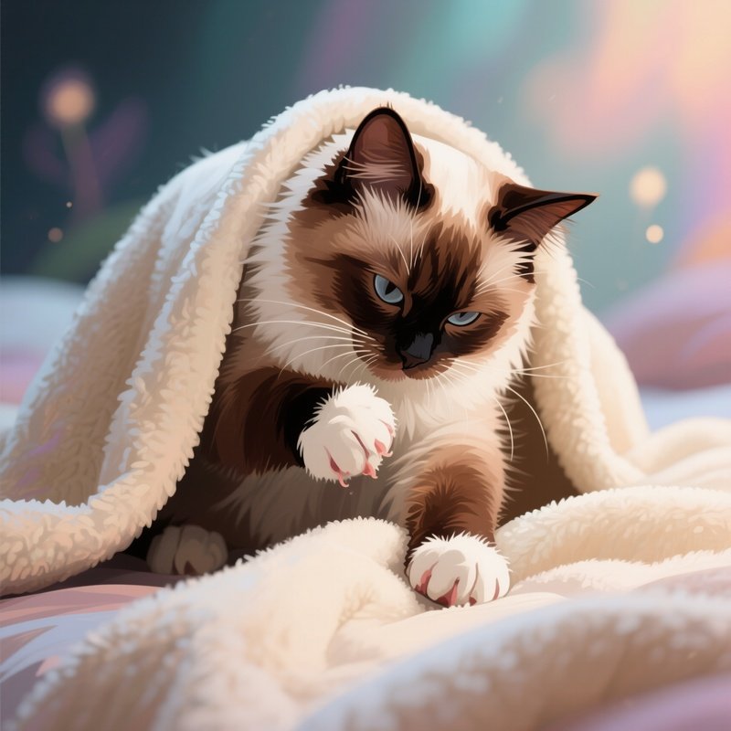 Digital Art Ragamuffin Kneading Blanket