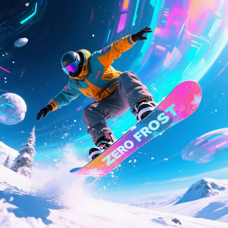 Digital Art Snowboarder Zero Frost In Zero Gravity