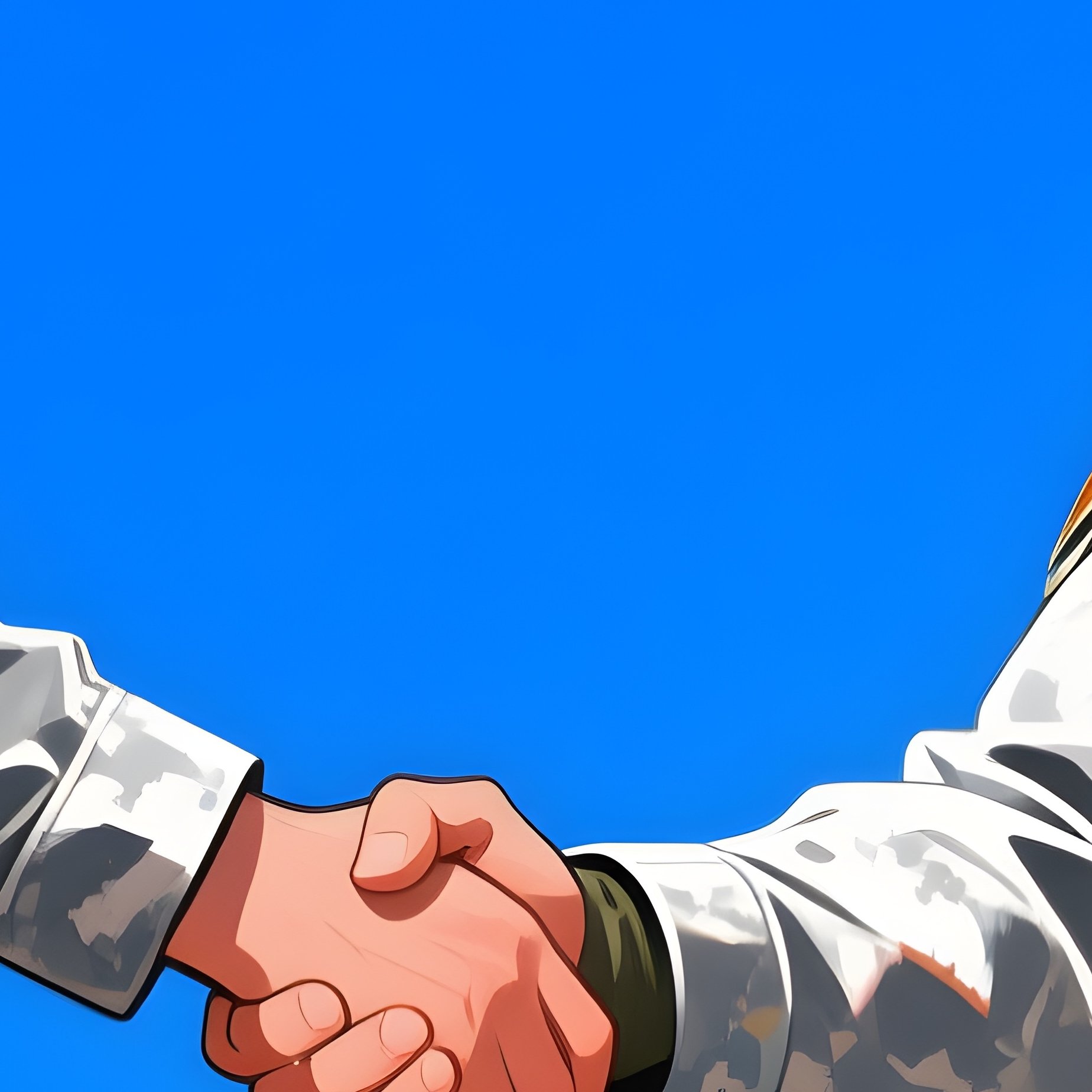 Digital Art Soldiers Handshake Completion Successful Exercise - Full Resolution Quality Preview
