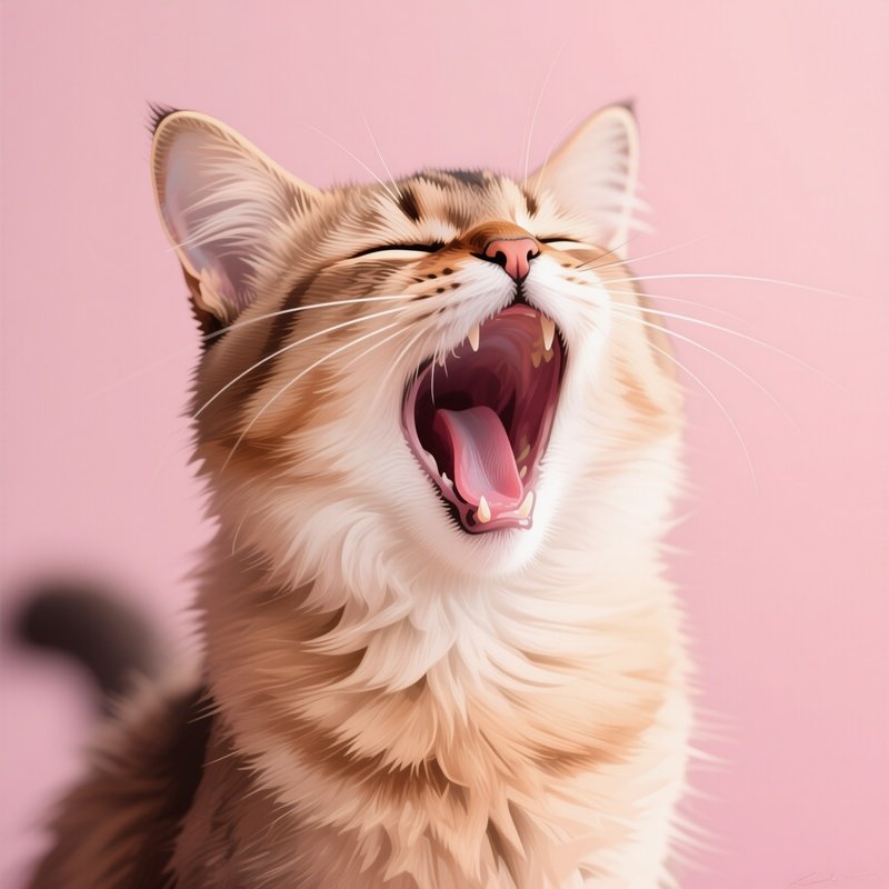 Digital-Art-Somali-Cat-Mid-Yawn