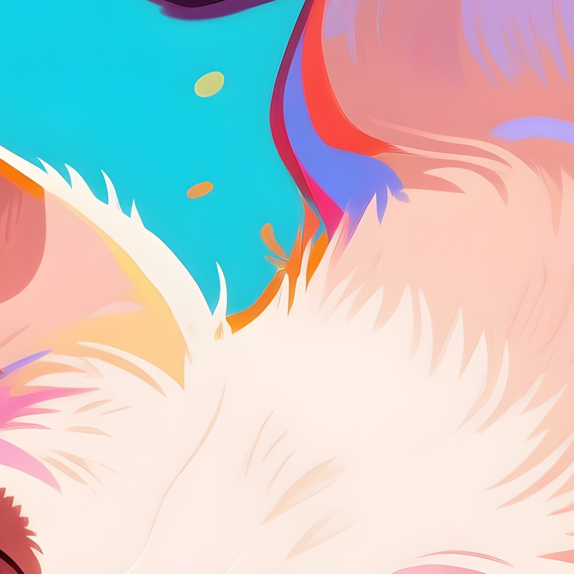 Digital Art Tonkinese Cat Rolling Over - Full Resolution Quality Preview