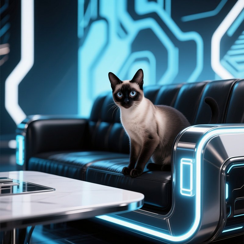 Digital Art Tonkinese Peeking Edge