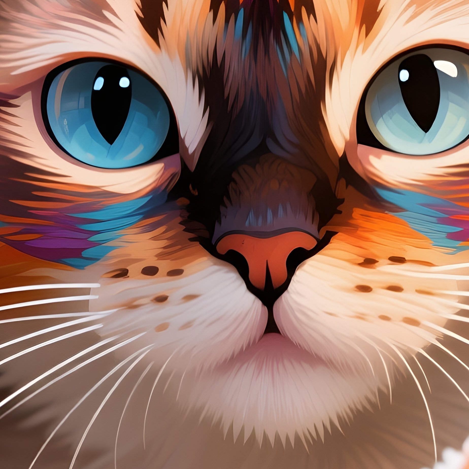 Digital-Cat-Exotic-Shorthair-Peeking-Under-Blanket - Full Resolution Quality Preview