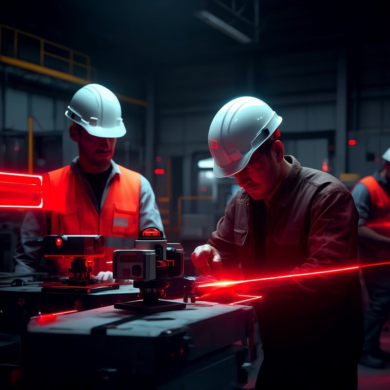 Digital Engineers Measuring Alignment Laser Level