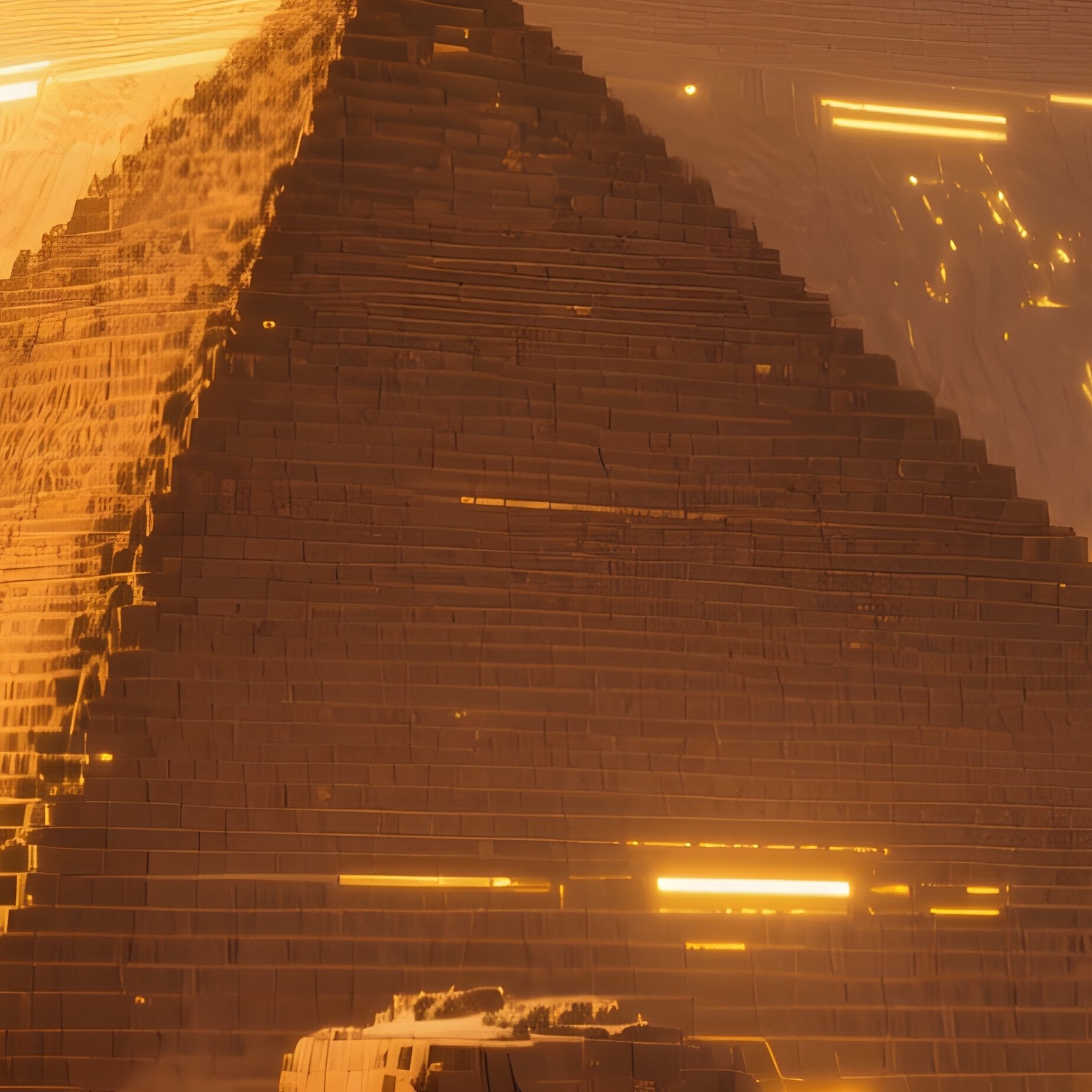 Digital Golden Hour Pyramid Sand - Full Resolution Quality Preview