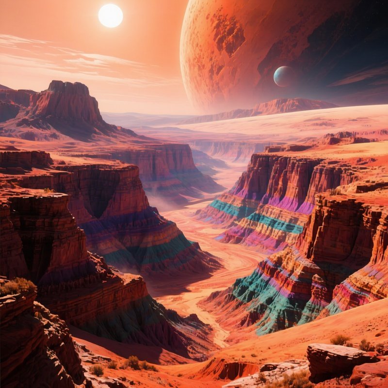 Digital Martian Canyon Panorama