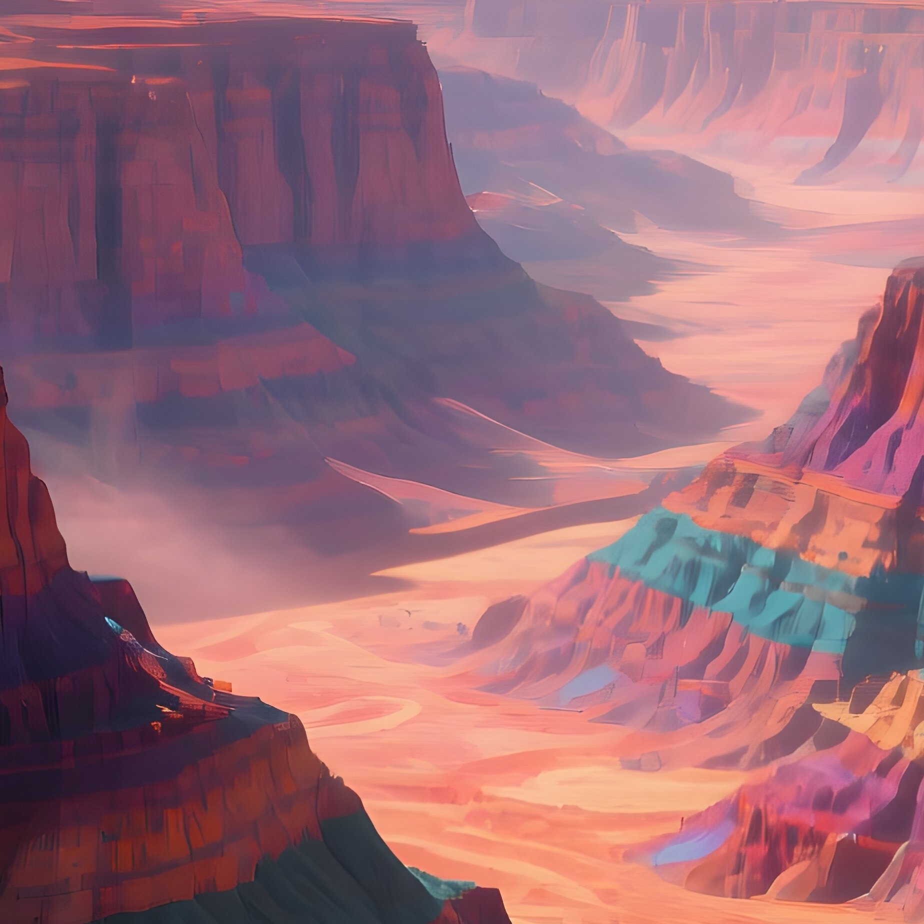 Digital Martian Canyon Panorama - Full Resolution Quality Preview