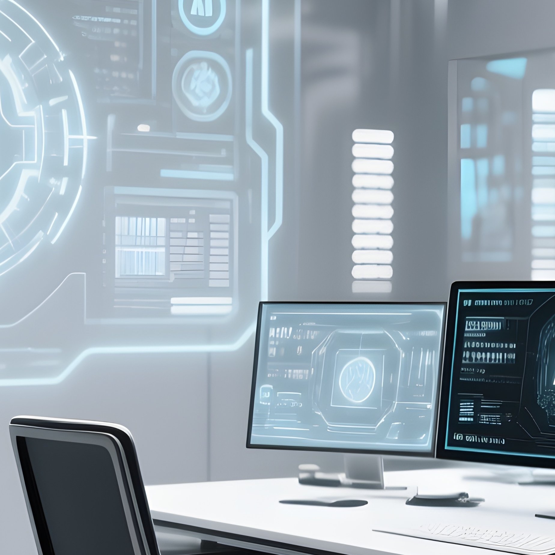 Digital Modern Office Workspace - Full Resolution Quality Preview