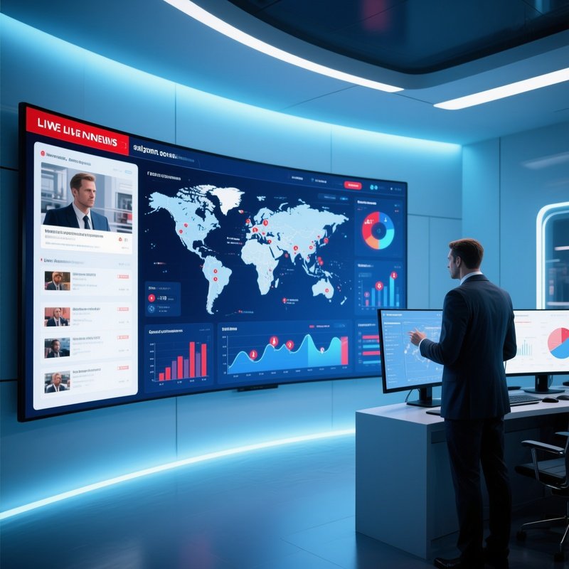 Digital News Dashboard With Global Data Visualization