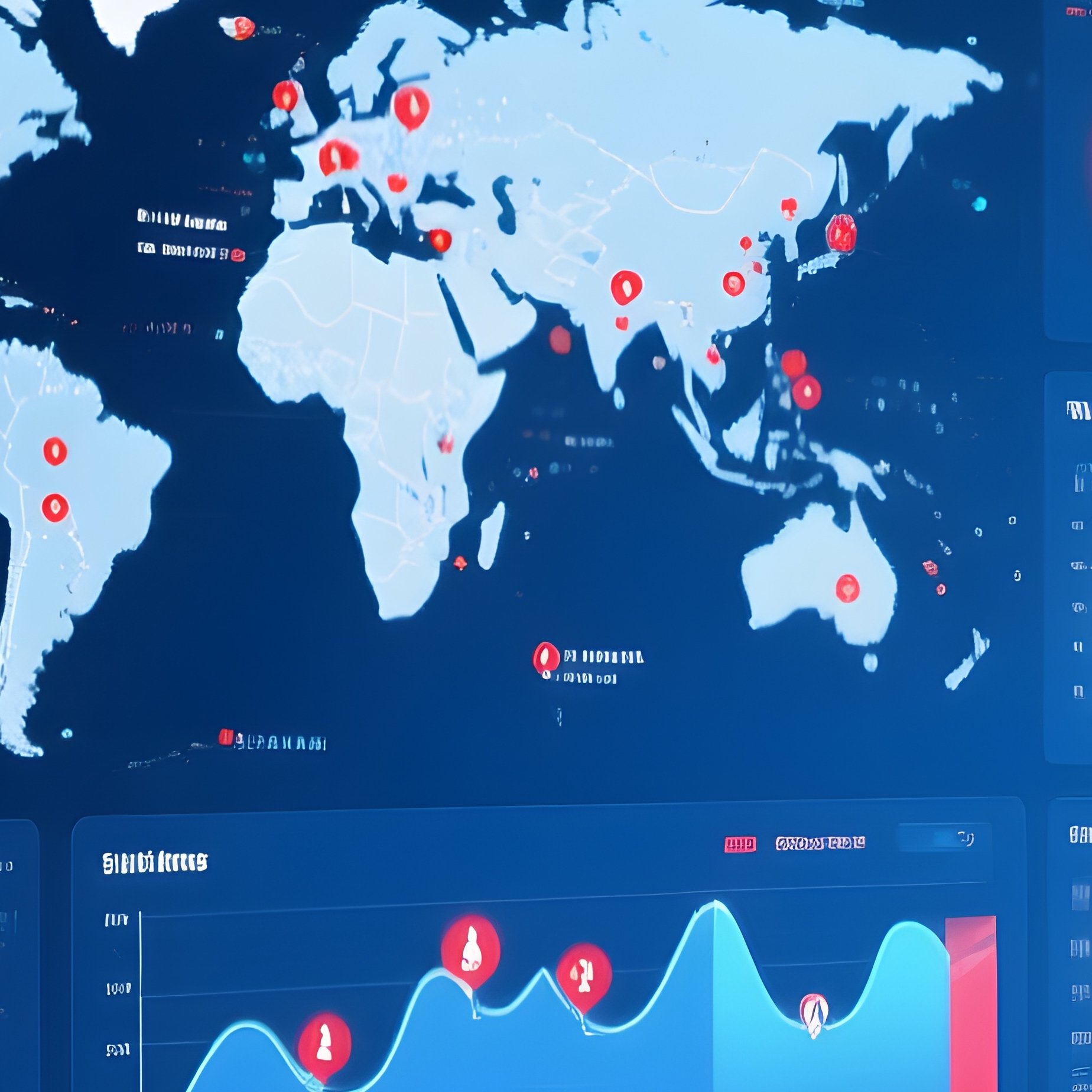 Digital News Dashboard With Global Data Visualization - Full Resolution Quality Preview