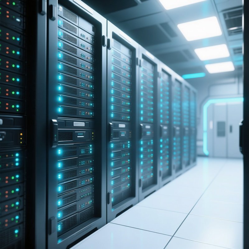 Digital Photorealistic Server Room Led Indicators