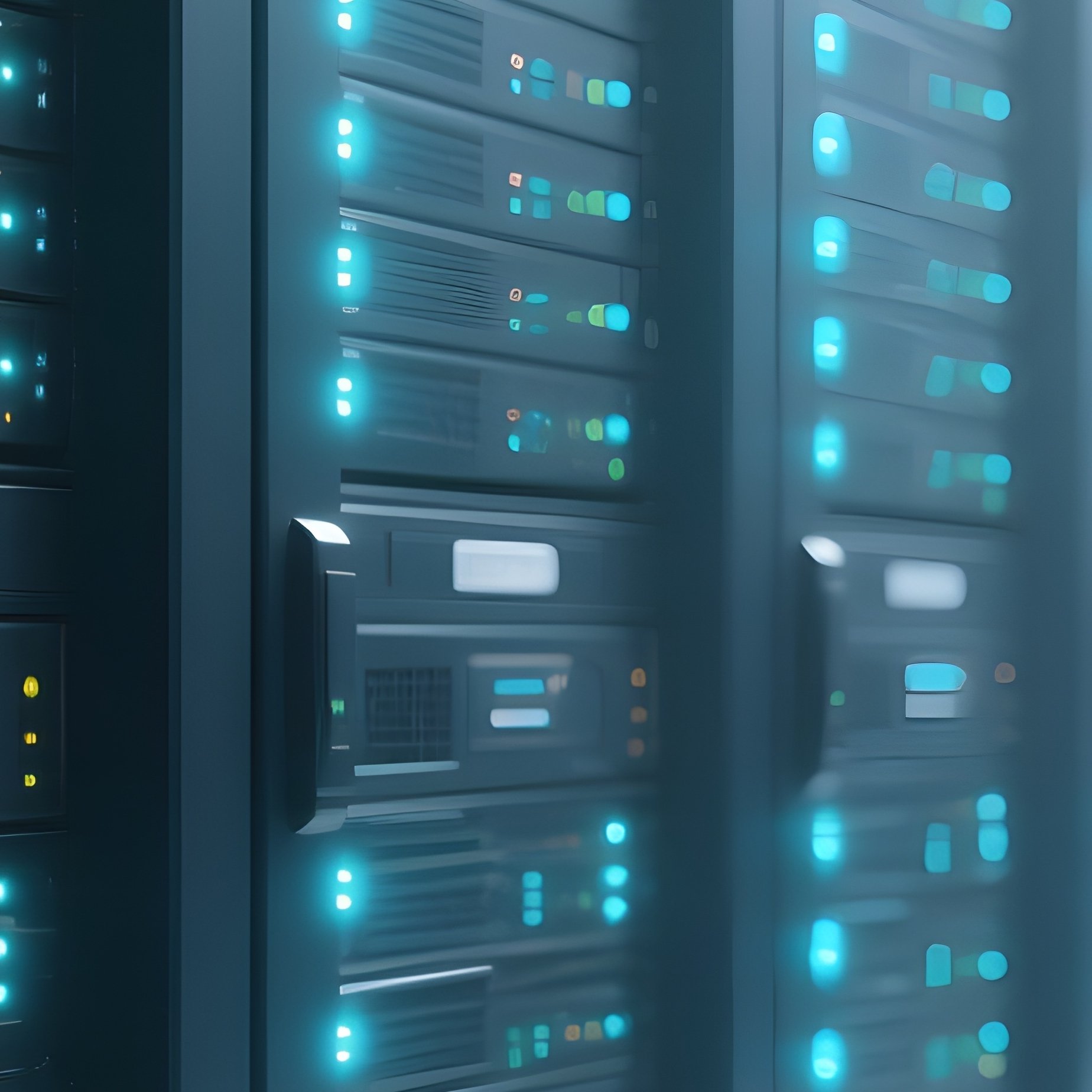 Digital Photorealistic Server Room Led Indicators - Full Resolution Quality Preview