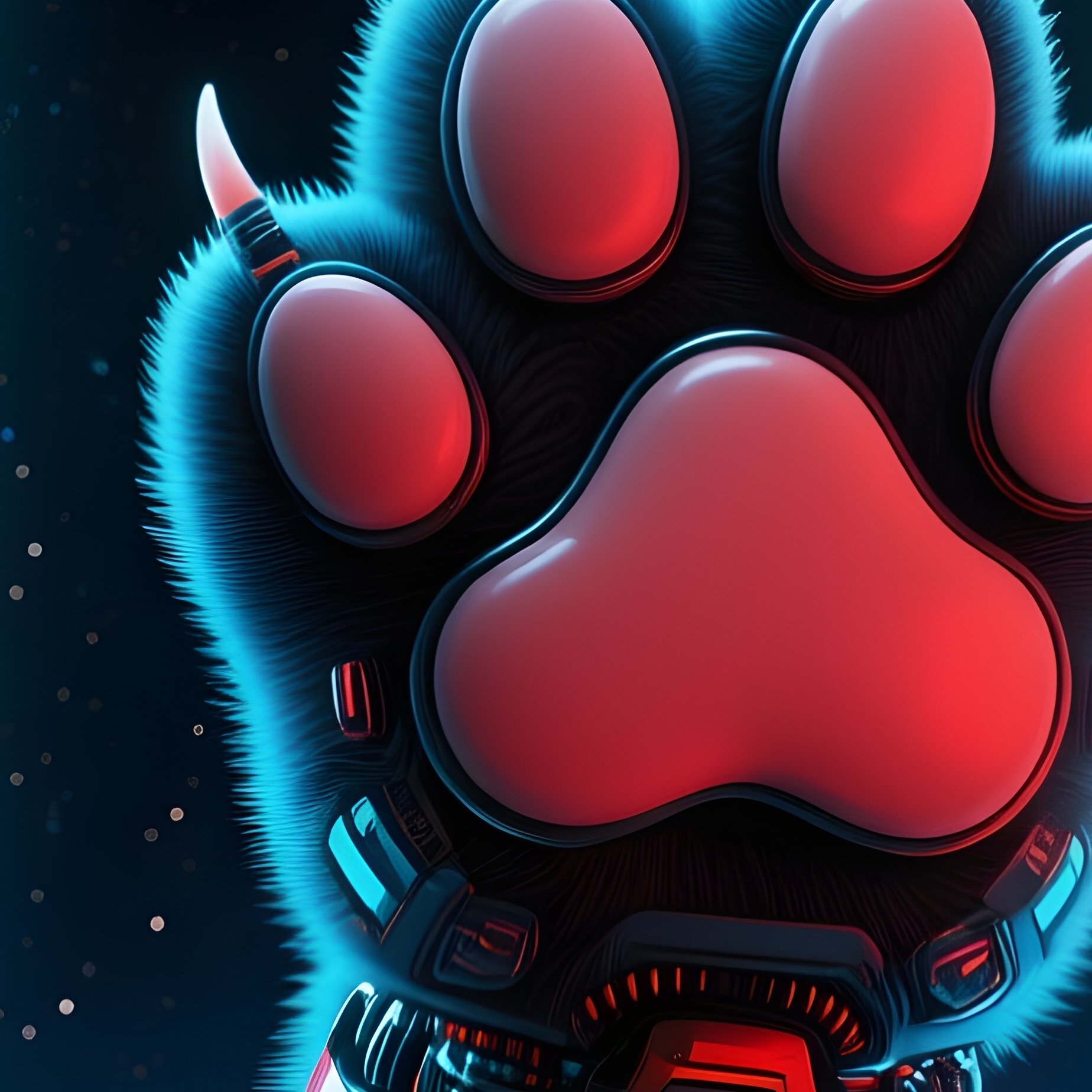 Digital Science Fiction Paw Reach - Full Resolution Quality Preview