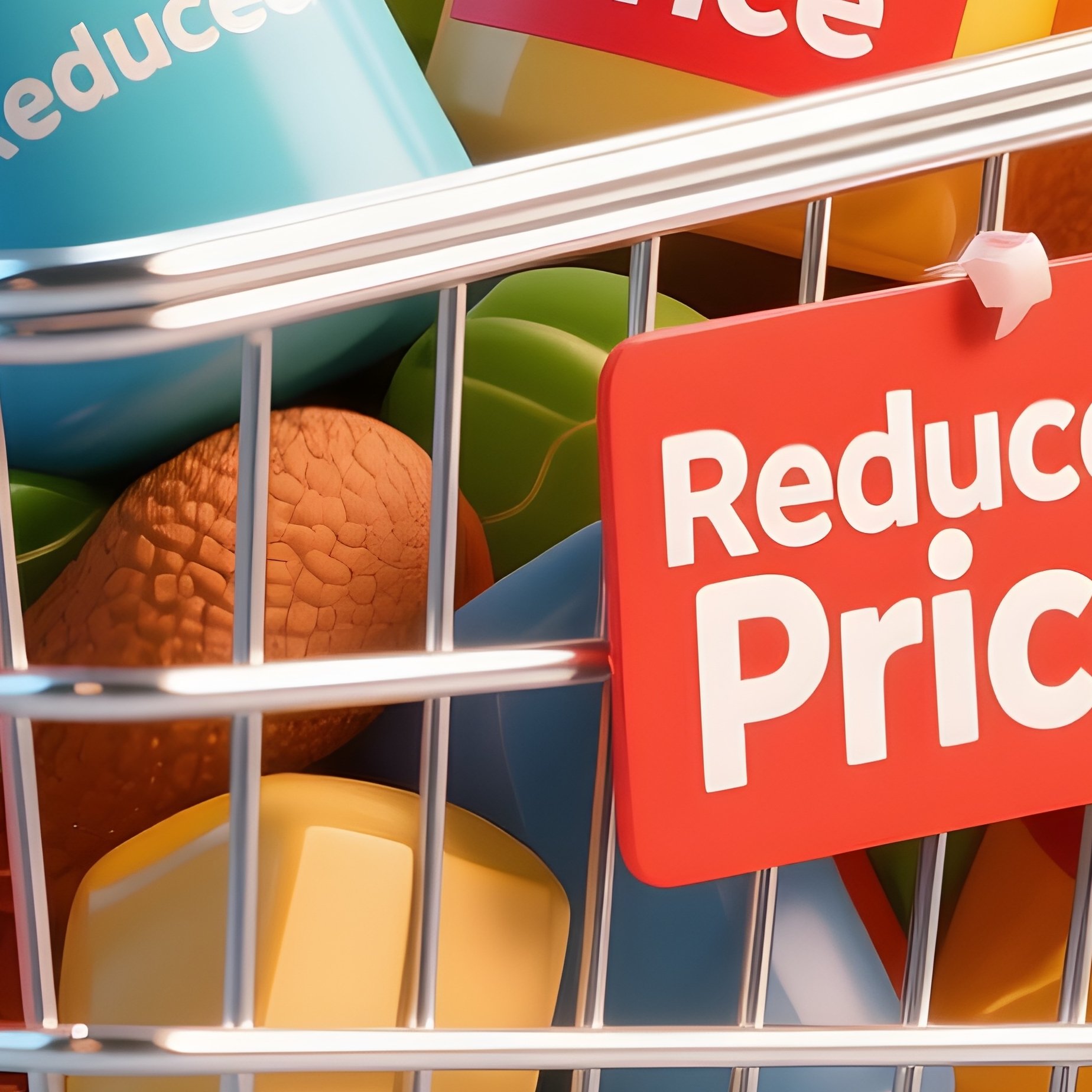 Digital Shopping Cart Reduced Price Products - Full Resolution Quality Preview