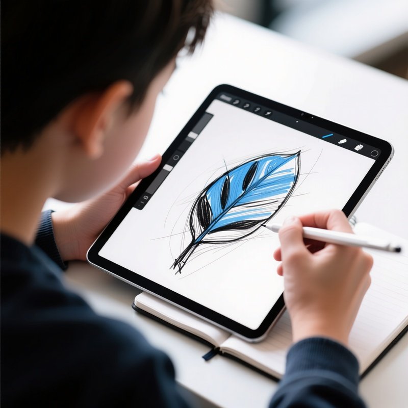 Digital Sketching In Notebook