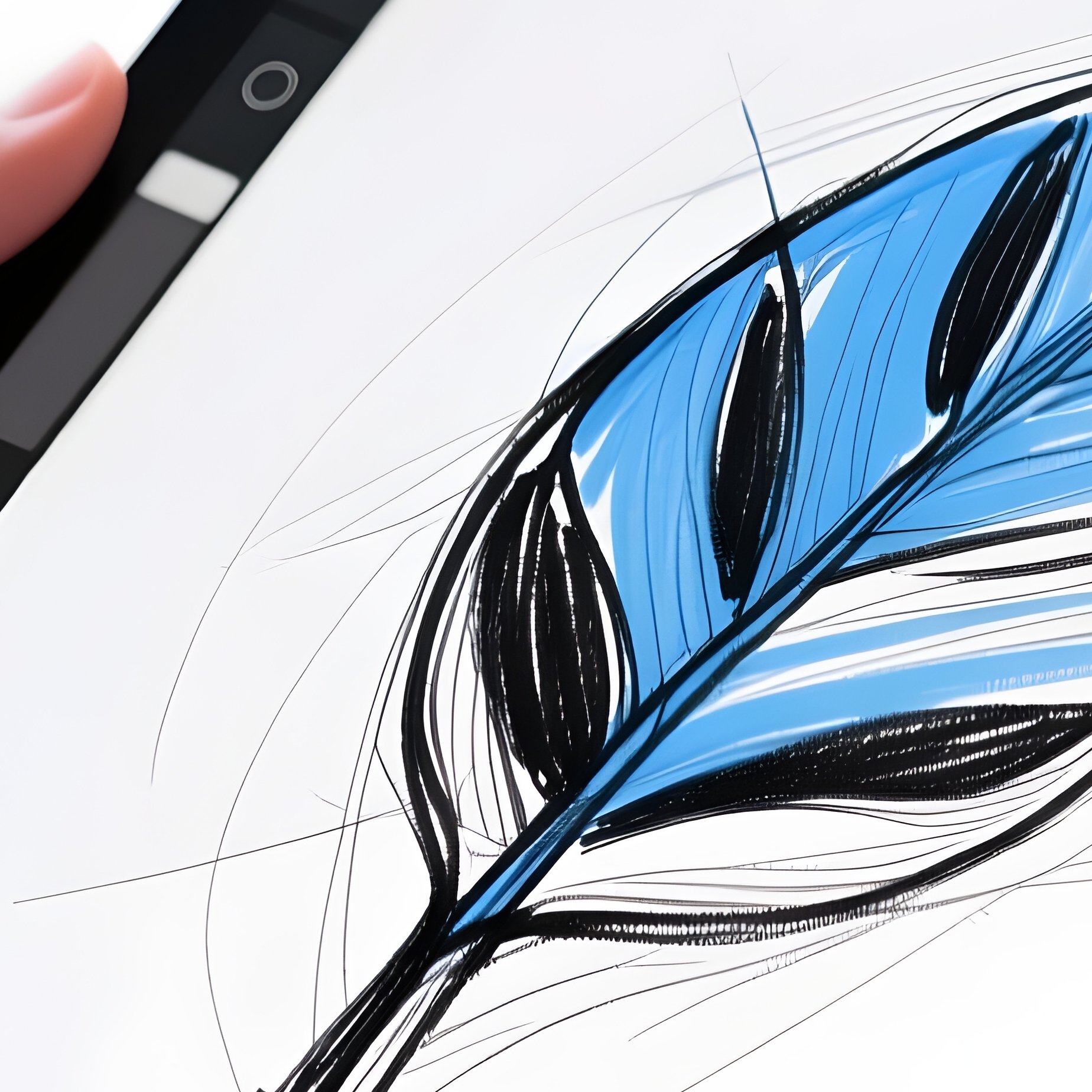 Digital Sketching In Notebook - Full Resolution Quality Preview