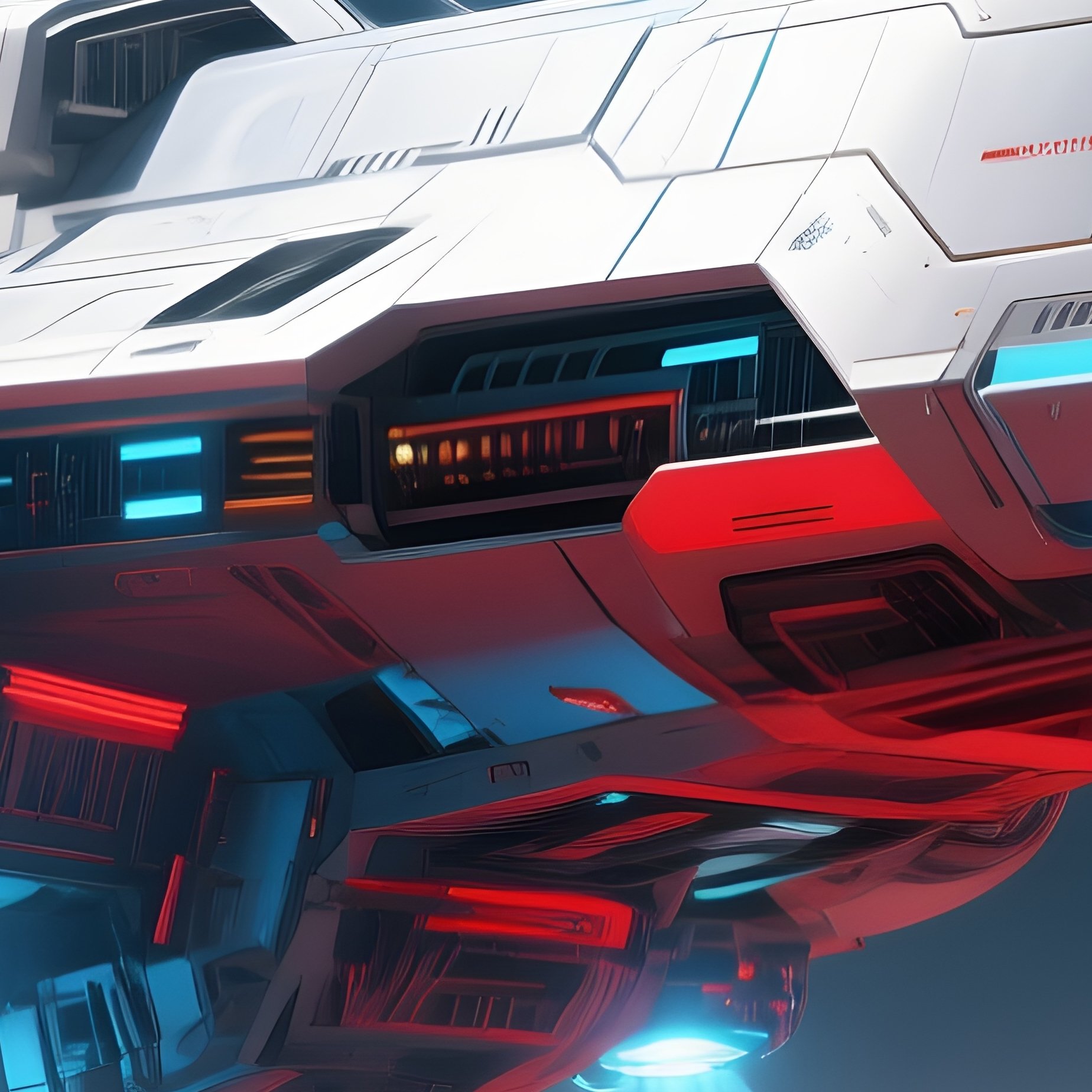 Digital Spaceship Landing On Mars - Full Resolution Quality Preview