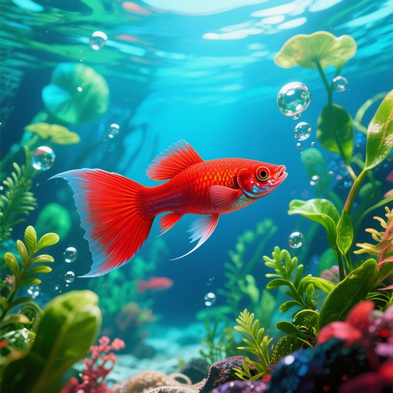 Digital Swordtails Float Plants