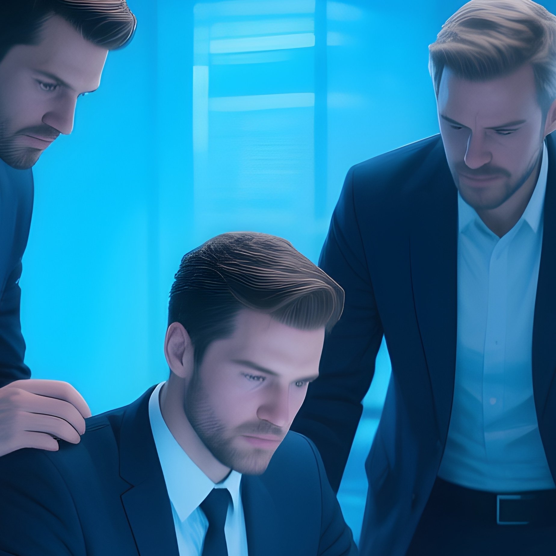 Digital Team Working On Laptops - Full Resolution Quality Preview