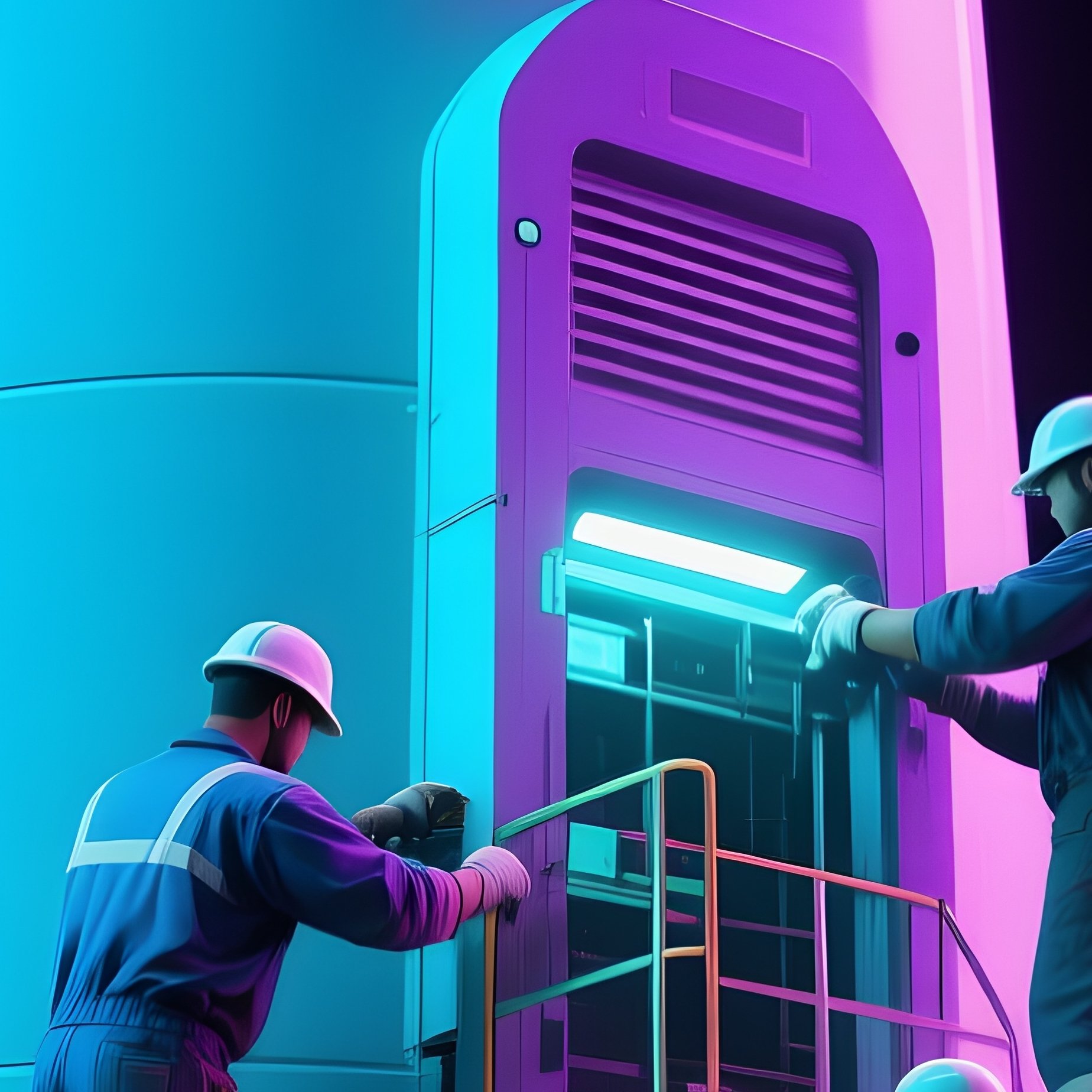 Digital Wind Turbine Base Rendering - Full Resolution Quality Preview