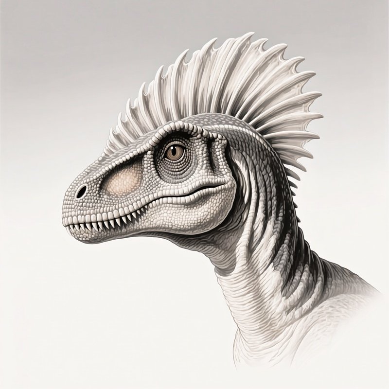 Dilophosaurus Artistic Portrait