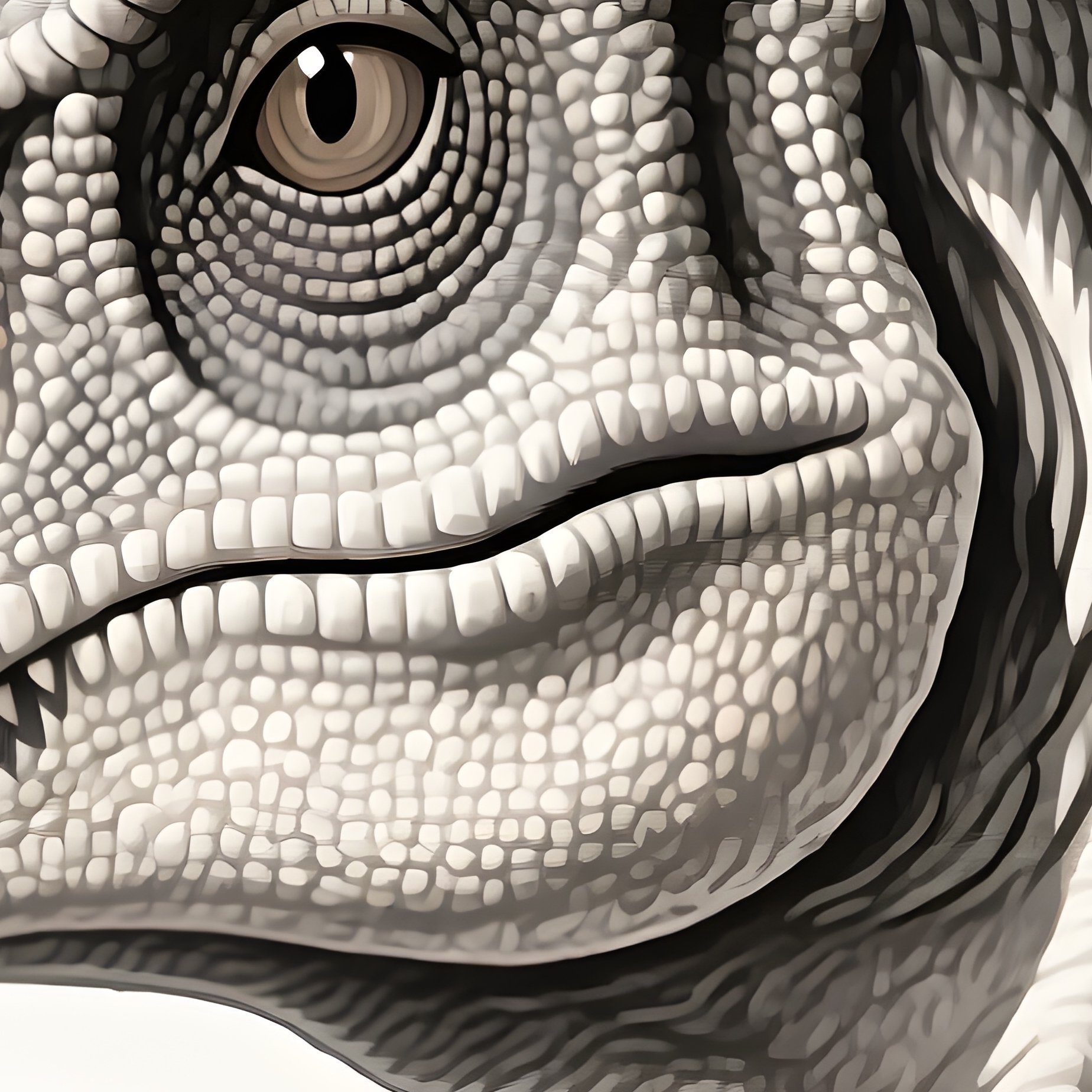 Dilophosaurus Artistic Portrait - Full Resolution Quality Preview