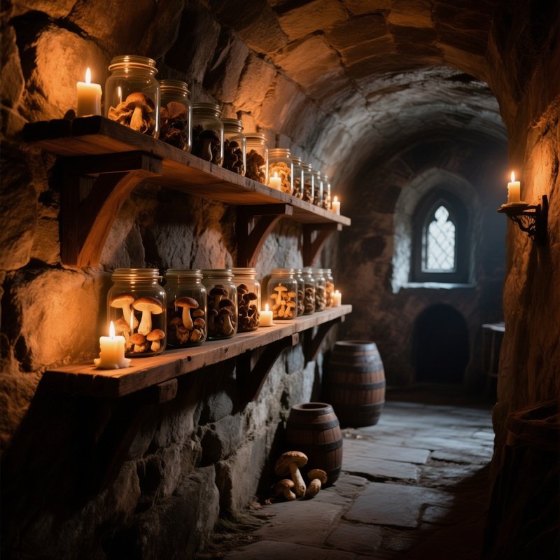 Dimly Lit Cellarmedieval German Castle