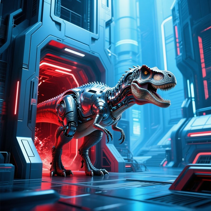 Dinosaur_Baryonyx_Futuristic_Artwork