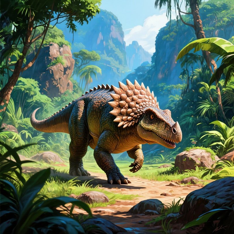 Dinosaur Digital Art Landscape