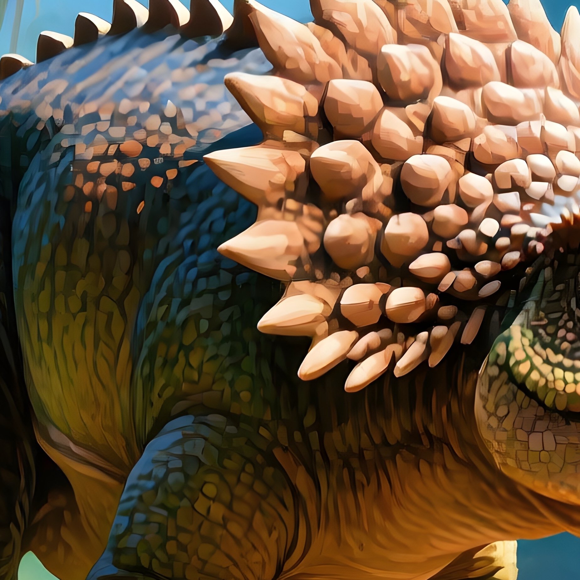 Dinosaur Digital Art Landscape - Full Resolution Quality Preview