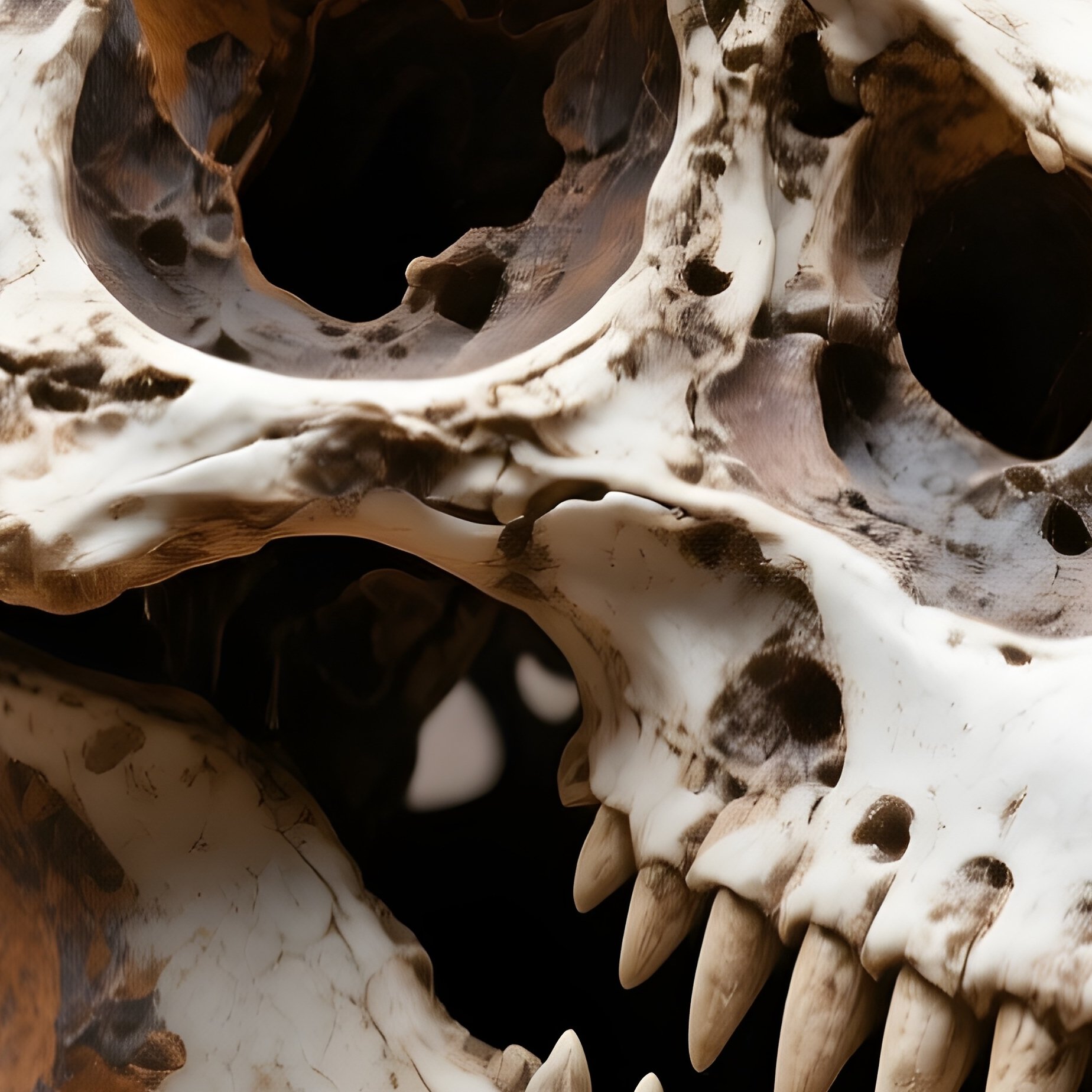 Dinosaur Dryosaurus Fossilized Skull - Full Resolution Quality Preview