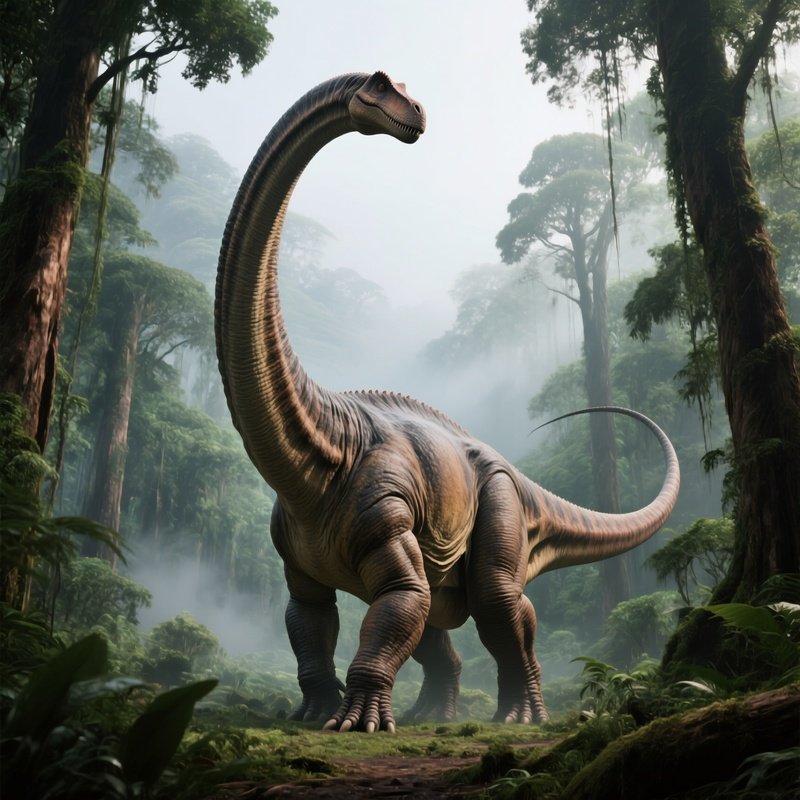 Dinosaur Resembling Dreadnoughtus Science Fiction Artwork