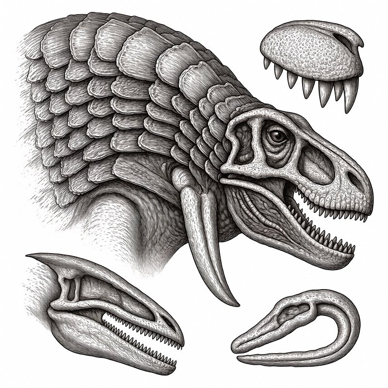Dinosaurier Polacanthus Scientific Illustration