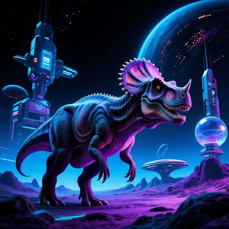 Dinosaurier Torosaurus Illustration Science Fiction