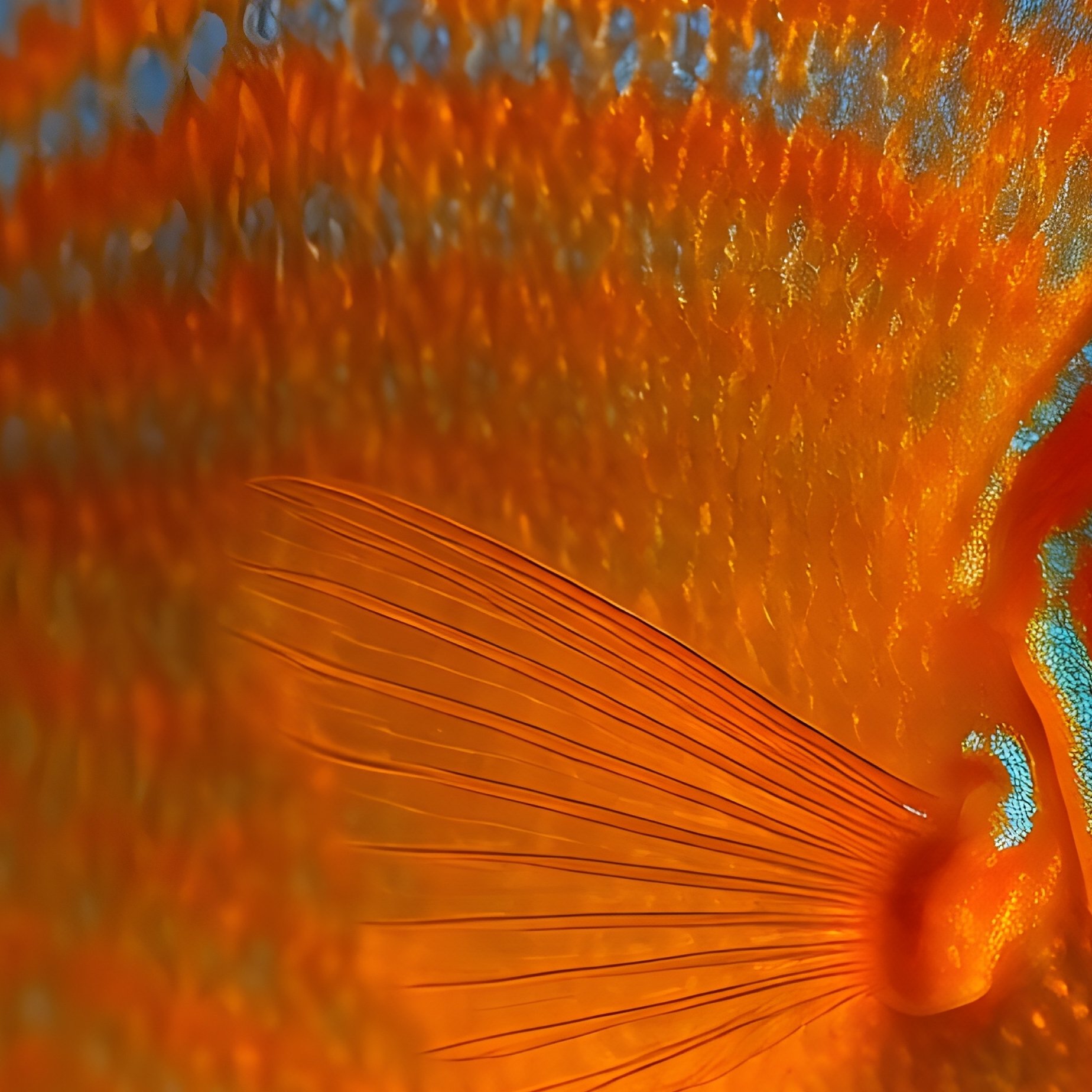 Discus Fish Turning Slowly Under Warm Light - Full Resolution Quality Preview