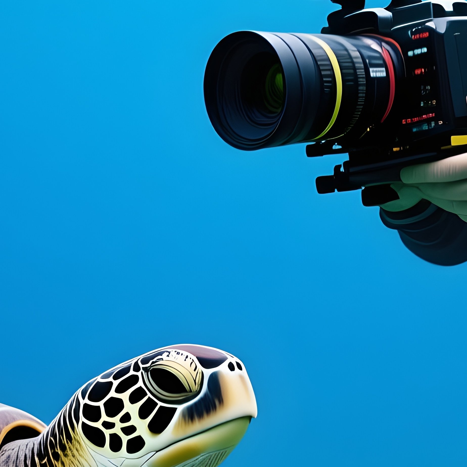 Diver Turtle Underwater Science - Full Resolution Quality Preview