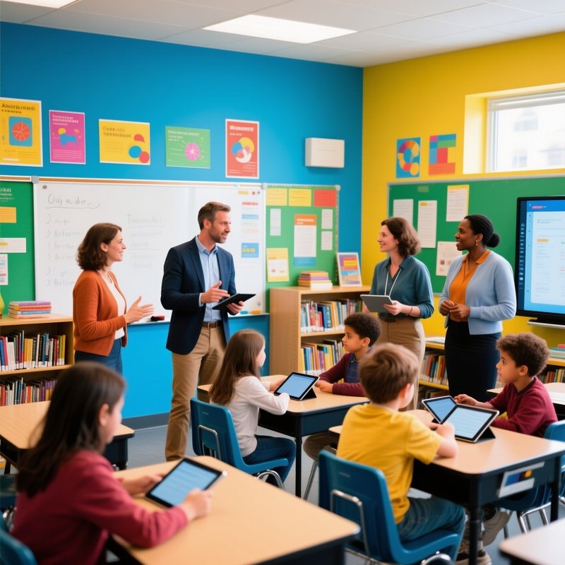 Diverse Professionals Education Classroom