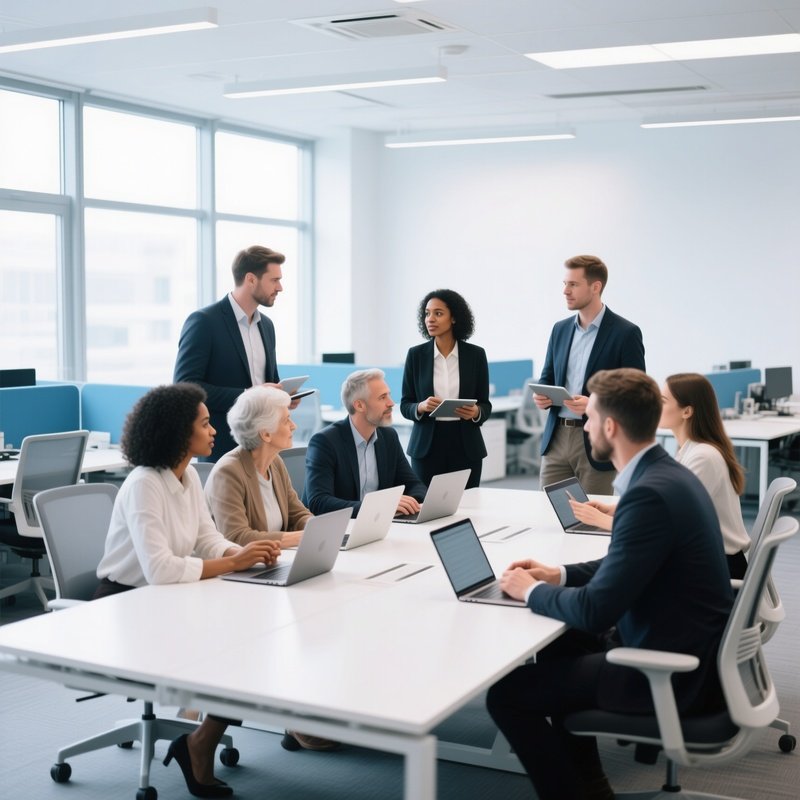 Diverse Professionals Office Meeting
