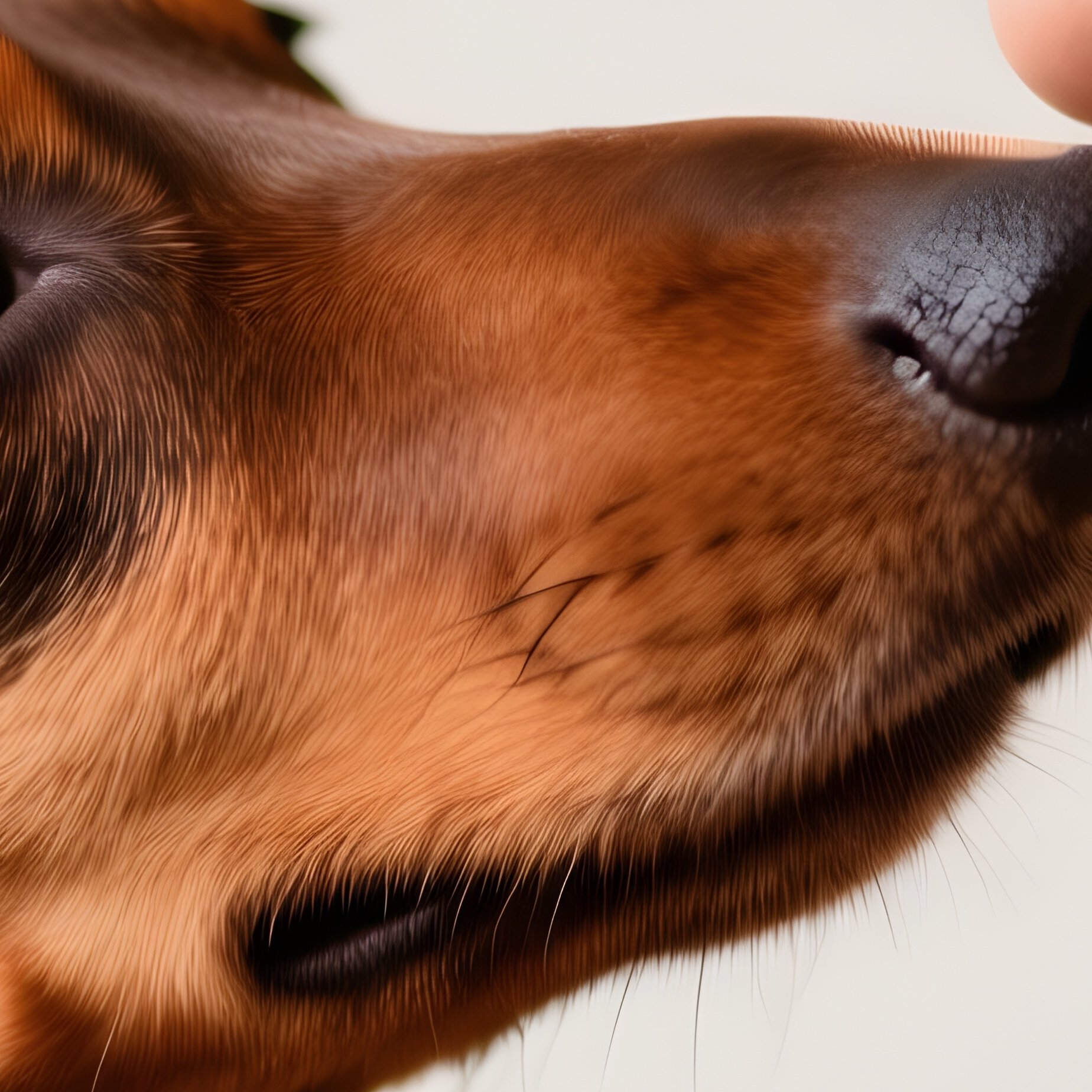 Dog Dachshund Nose To Nose With Human - Full Resolution Quality Preview